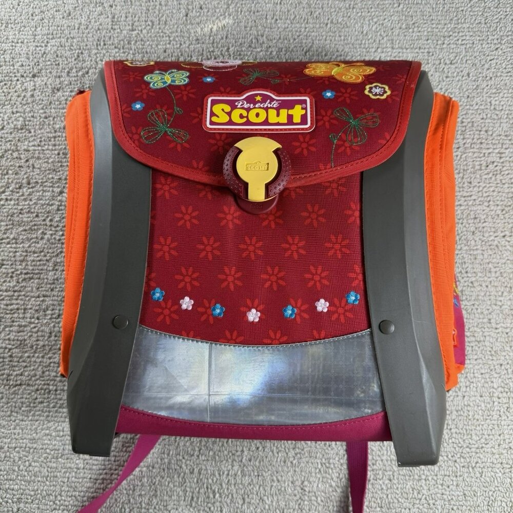 Scout Der Echte Germany Backpack Tote Travel Bag Red Orange